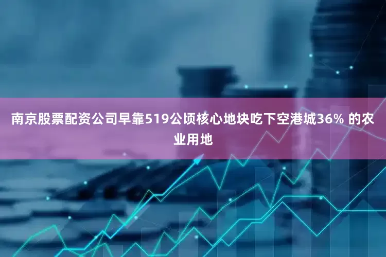 南京股票配资公司早靠519公顷核心地块吃下空港城36% 的农业用地